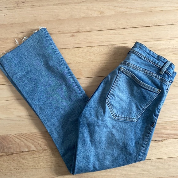 High wasted zara denim jeans short flared - Picture 2 of 2